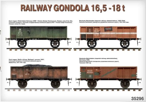 Напіввагон &quot;Gondola&quot; 16,5-18 т детальное изображение Железная дорога 1/35 Железная дорога