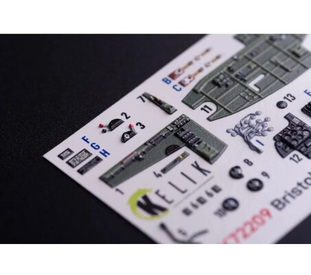 Bristol Blenheim Mk.I 3D декаль інтер'єр для комплекту Airfix 1/72 KELIK K72209 детальное изображение 3D Декали Афтермаркет