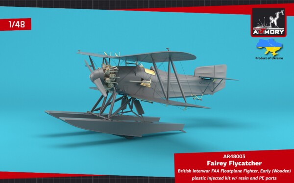 Сборная модель 1/48 Британский истребитель FAA Fairey Flycatcher в межвоенный период, гидроплан детальное изображение Самолеты 1/48 Самолеты