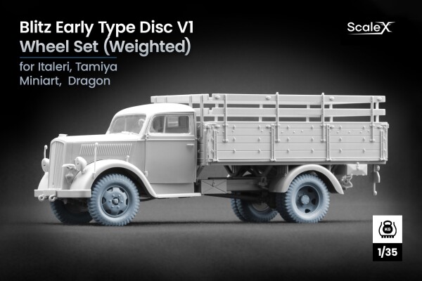 Набір коліс (з деформацією) для Blitz Early v1 від Italeri, Tamiya, Miniart, Dragon ScaleX WW-35006W детальное изображение Колёса Афтермаркет