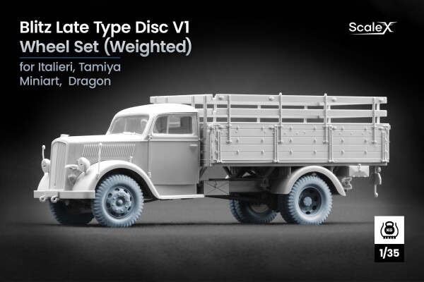 Набір коліс (з деформацією) для Blitz Late v1 від Italeri, Tamiya, Miniart, Dragon ScaleX WW-35008W детальное изображение Колёса Афтермаркет