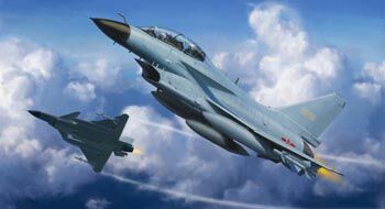Збірна модель китайського двомісного навчально-тренувального винищувача J-10S &quot;Vigorous Dragon&quot; детальное изображение Самолеты 1/48 Самолеты