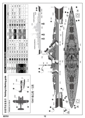 Збірна модель 1/700 Німецький лінкор Бісмарк ILoveKit 65701 детальное изображение Флот 1/700 Флот