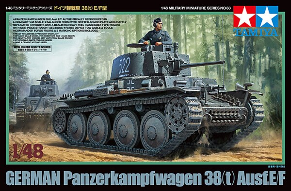 Збірна модель 1/48 Танк Panzerkampfwagen 38(t) Ausf.E/F Tamiya 32583 детальное изображение Бронетехника 1/48 Бронетехника