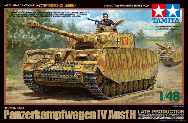 Збірна модель 1/48 Танк Panzerkampfwagen IV Ausf.H (пізнє виробництво) Tamiya 32584 детальное изображение Бронетехника 1/48 Бронетехника