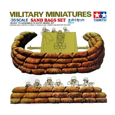 Scale model 1/35 Sandbag set Tamiya 35025 детальное изображение Аксессуары Диорамы