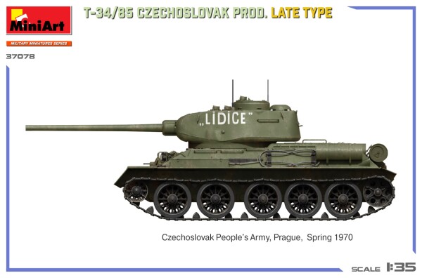 Збірна модель 1/35 Танк Т-34-85 Чехословаччина MiniArt 37078 детальное изображение Бронетехника 1/35 Бронетехника