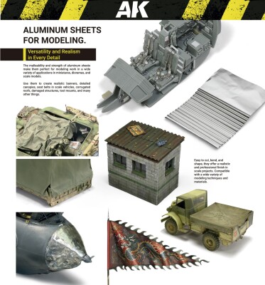 Алюмінієвий лист 100 мкм (мікрометр) 200 x 250 мм AK-interactive AK8312 детальное изображение Разное Инструменты