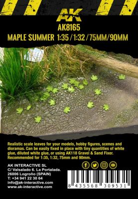 MAPLE SUMMER LEAVES 1/35 / Летние листья клена детальное изображение Наборы деталировки Диорамы