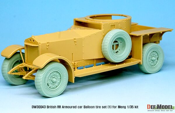 British RR Armoured car balloon Sagged Wheel set- Early ( for Meng 1/35) детальное изображение Смоляные колёса Афтермаркет