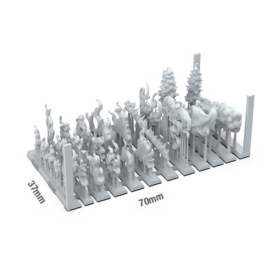Набір 1/35 Ефект Вогняне заклинання - Елементи основи (3D-друк / 28 шт.) AK-Interactive AKBIT0032 детальное изображение Наборы деталировки Диорамы