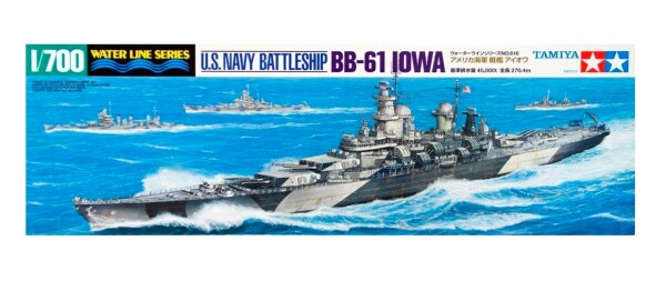 Збірна модель 1/700 Американський лінкор "Iowa" (BB-61) Tamiya 31616 детальное изображение Флот 1/700 Флот