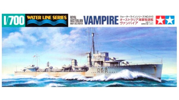 Збірна модель 1/700 Есмінець «Vampire» Королівського австралійського військово-морського флоту Tamiya 31910 детальное изображение Флот 1/700 Флот