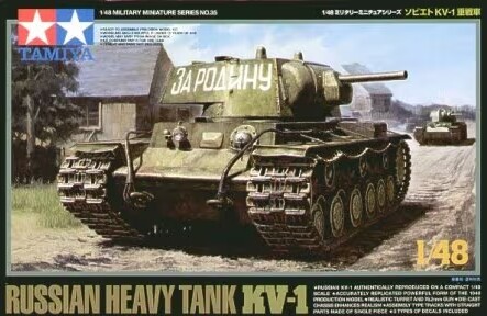Сборная модель 1/48 Тяжелый танк КВ-1 Tamiya 32535 детальное изображение Бронетехника 1/48 Бронетехника