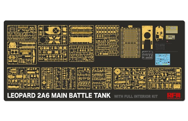 Збірна модель 1/35 Танк Leopard 2А6 з повним інтер'єром RFM RM-5066 детальное изображение Бронетехника 1/35 Бронетехника