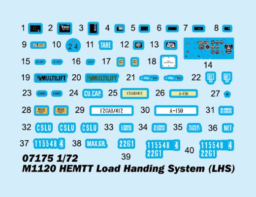 Збірна модель 1/72 вантажівка M1120 HEMTT із системою навантаження-розвантаження Trumpeter 07175 детальное изображение Автомобили 1/72 Автомобили