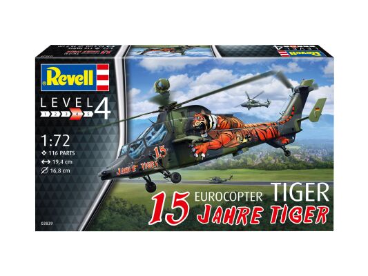 Attack helicopter Eurocopter Tiger &quot;15 Jahre Tiger&quot; детальное изображение Вертолеты 1/72 Вертолеты