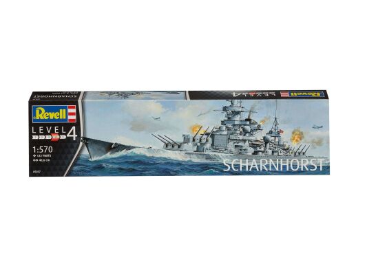 Немецкий линкор Scharnhorst детальное изображение Флот 1/570 Флот