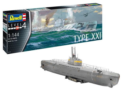 Немецкая подводная лодка типа XXI детальное изображение Подводный флот Флот