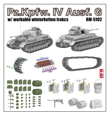 Збірна модель 1/35 Танк Pz.Kpfw Танк. IV Ausf. G з робочими траками Winterketten Rye Field Model RM-5102 детальное изображение Бронетехника 1/35 Бронетехника