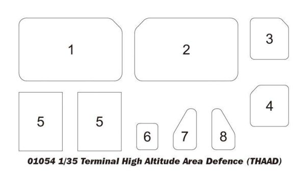 Scale model 1/35 Terminal High Altitude Area Defence (THAAD) Trumpeter 01054 детальное изображение Зенитно ракетный комплекс Военная техника