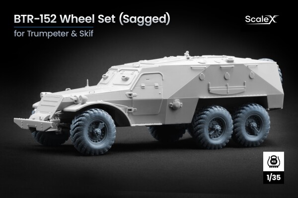Набір коліс (з деформацією) для БТР-152 від Trumpeter та Skif ScaleX WM 35036S детальное изображение Колёса Афтермаркет