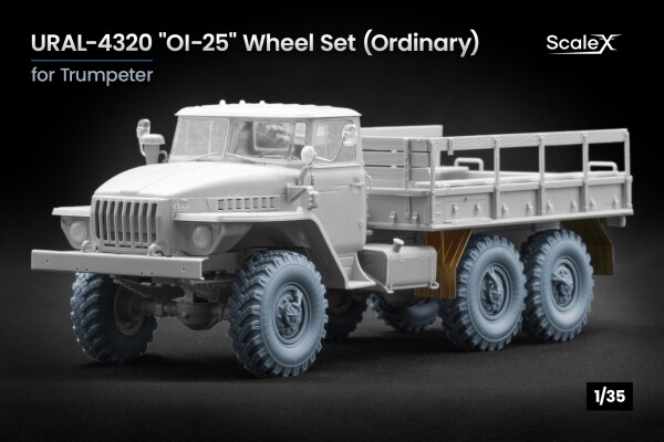 Набір коліс для УРАЛ-4320 &quot;ОI-25&quot; від Trumpeter ScaleX WM 35037 детальное изображение Колёса Афтермаркет
