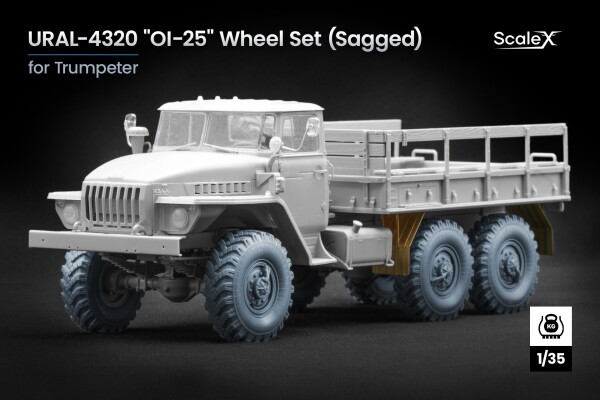 Набір коліс (з деформацією) для УРАЛ-4320 &quot;ОI-25&quot; від Trumpeter ScaleX WM 35037S детальное изображение Колёса Афтермаркет