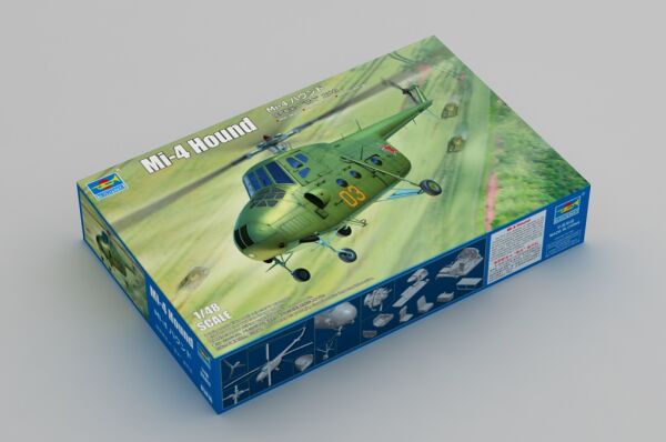 Сборная модель 1/48  вертолет Ми-4 Гончая Трумпетер 05816 детальное изображение Вертолеты 1/48 Вертолеты