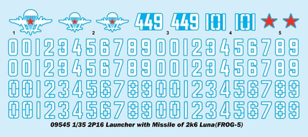 Збірна модель 1/35 Тактичний ракетний комплекс 2P16 2k6 Luna / FROG-5 Trumpeter 09545 детальное изображение Зенитно ракетный комплекс Военная техника