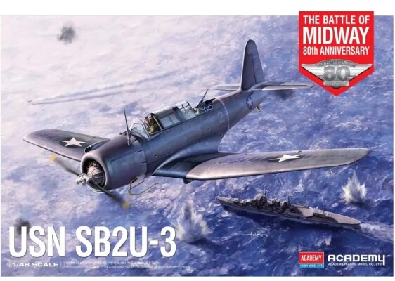 Збірна модель 1/48 Літак USN SB2U-3 &quot;Битва за Мідвей&quot; Academy 12350 детальное изображение Самолеты 1/48 Самолеты