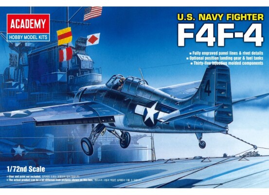 Scale model 1/72 Airplane F4F-4 Academy 12451 детальное изображение Самолеты 1/72 Самолеты