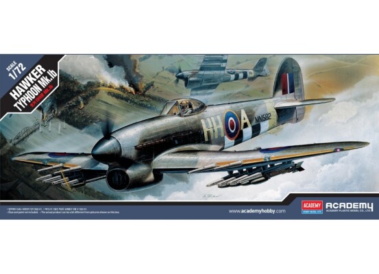 Scale model 1/72 Airplane Hawker Typhoon MK.IB Academy 12462 детальное изображение Самолеты 1/72 Самолеты