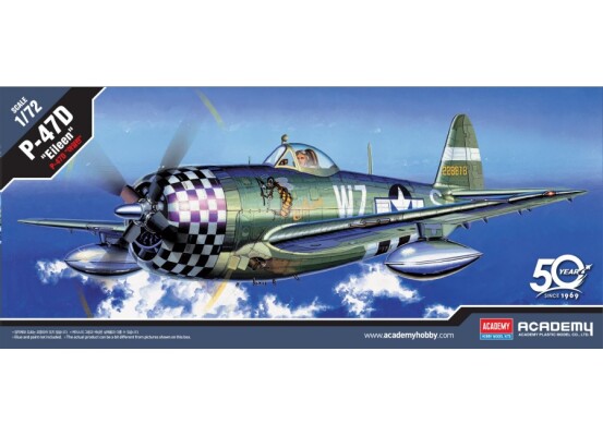 Scale model 1/72 Airplane P-47D Thunderbolt &quot;Eileen&quot; Academy 12474 детальное изображение Самолеты 1/72 Самолеты