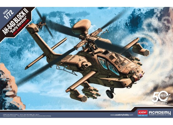 Збірна модель 1/72 Вертоліт AH-64D Block II (рання версія) Academy 12514 детальное изображение Вертолеты 1/72 Вертолеты