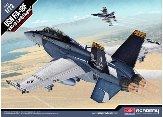 Scale model 1/72 Airplane F/A-18F &quot;VFA-103 Jolly Rogers&quot; Academy 12535 детальное изображение Самолеты 1/72 Самолеты