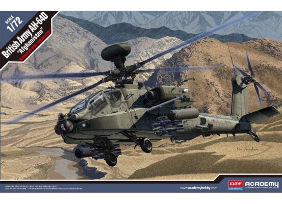 Scale model 1/72 Helicopter AH-64D &quot;Afghanistan&quot; Academy 12537 детальное изображение Самолеты 1/72 Самолеты