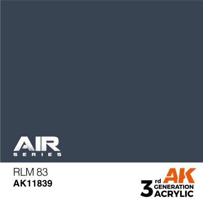 Acrylic paint RLM 83 / Dark blue AIR AK-interactive AK11839 детальное изображение AIR Series AK 3rd Generation