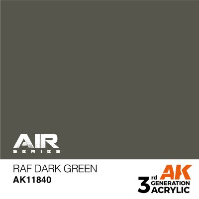 Акриловая краска RAF Dark Green / Темно-зеленый AIR АК-интерактив AK11840 детальное изображение AIR Series AK 3rd Generation