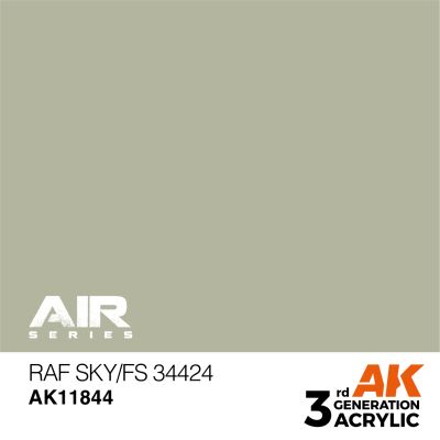 Акриловая краска RAF Sky (FS34424) / Серо-желтый AIR АК-интерактив AK11844 детальное изображение AIR Series AK 3rd Generation