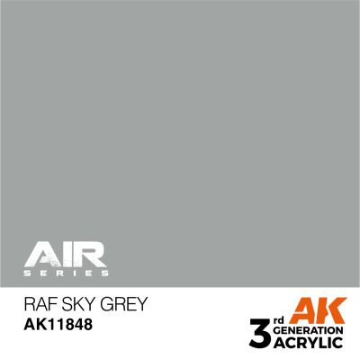 Акриловая краска RAF Sky Grey / Серое небо AIR АК-интерактив AK11848 детальное изображение AIR Series AK 3rd Generation