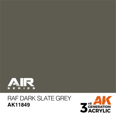Акрилова фарба RAF Dark Slate Grey / Темно-сірий шифер AIR АК-interactive AK11849 детальное изображение AIR Series AK 3rd Generation