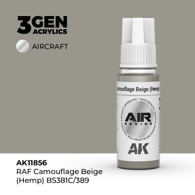 Акриловая краска RAF Camouflage Beige (Hemp) BS381C/389 / Бежевый камуфляж AIR АК-интерактив AK11856 детальное изображение AIR Series AK 3rd Generation