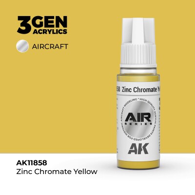 Акриловая краска Zinc Chromate Yellow / Цинк хромат жовтий AIR АК-interactive AK11858 детальное изображение AIR Series AK 3rd Generation