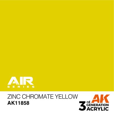 Акриловая краска Zinc Chromate Yellow / Цинк хромат жовтий AIR АК-interactive AK11858 детальное изображение AIR Series AK 3rd Generation