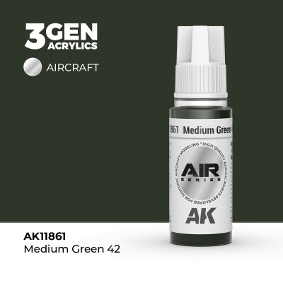 Акрилова фарба Medium Green 42 / Помірно-зелений 42 AIR АК-interactive AK11861 детальное изображение AIR Series AK 3rd Generation