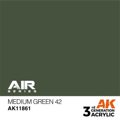 Acrylic paint Medium Green 42 AIR AK-interactive AK11861 детальное изображение AIR Series AK 3rd Generation