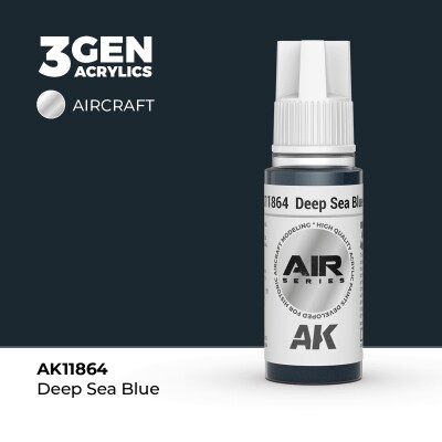Акрилова фарба Deep Sea Blue / Глибоководний синій AIR АК-interactive AK11864 детальное изображение AIR Series AK 3rd Generation