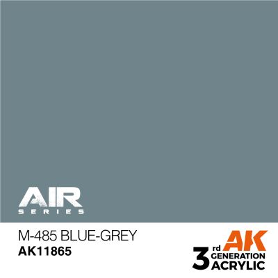 Акриловая краска M-485 Blue-Grey / Серо-голубой AIR АК-интерактив AK11865 детальное изображение AIR Series AK 3rd Generation