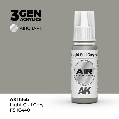 Акрилова фарба Light Gull Grey / Світло-сірий (FS16440) AIR АК-interactive AK11866 детальное изображение AIR Series AK 3rd Generation